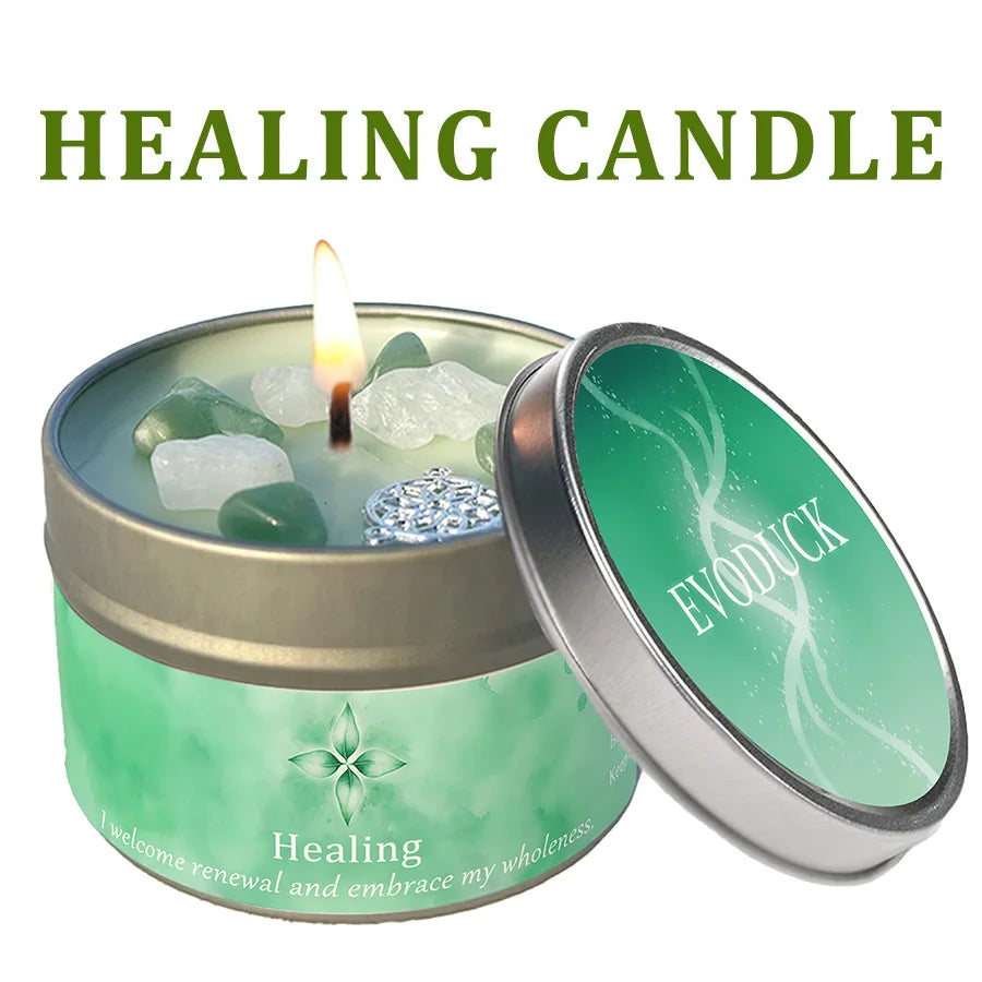 Patchouli & Cinnamon Abundance Candle — Crystal Aromatherapy