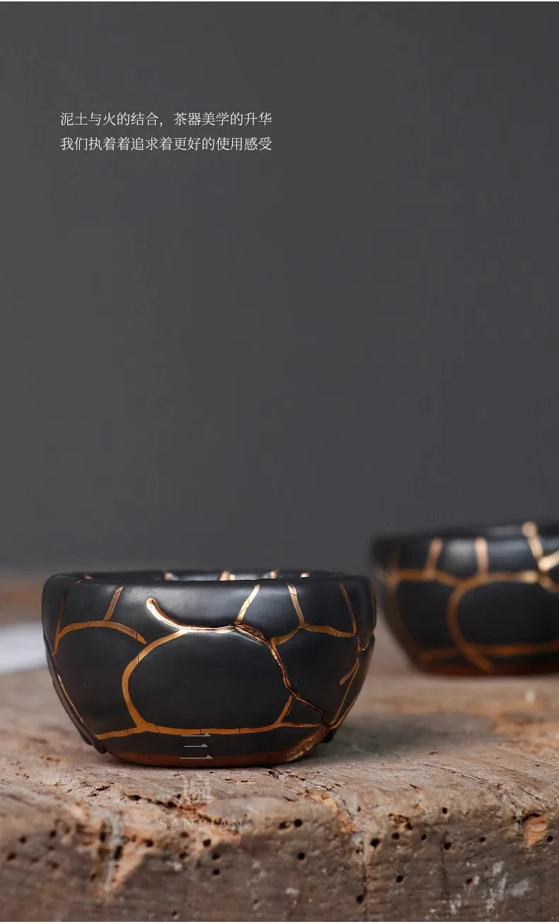 Wabi-Sabi Handmade Ceramic Tea Cup — Jingdezhen Artisan Pottery