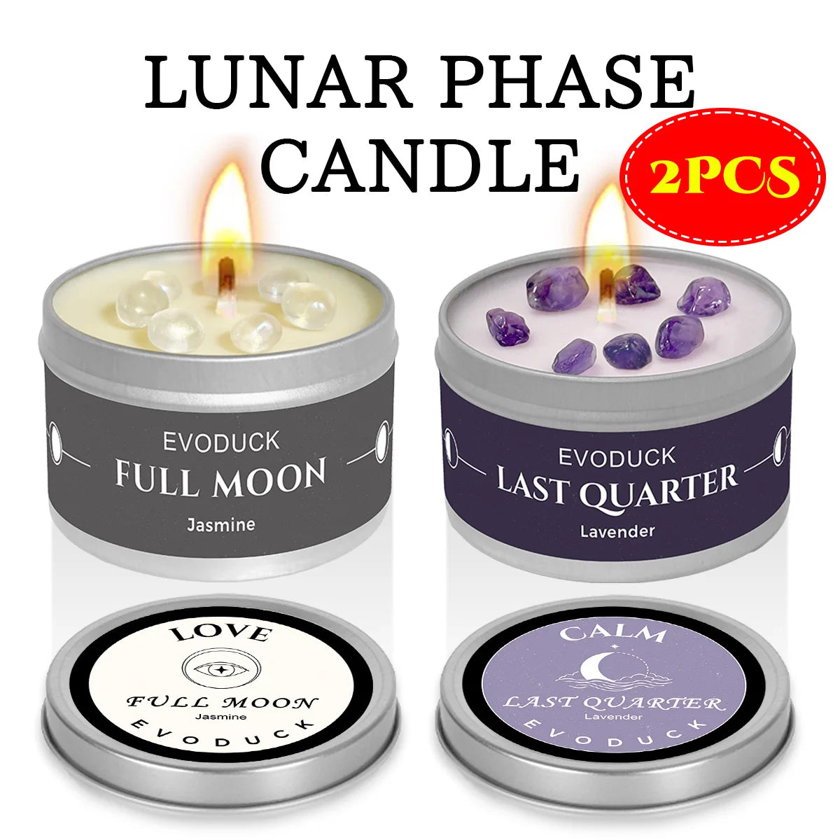 New Moon Manifestation Candle — White Sage & Law of Attraction