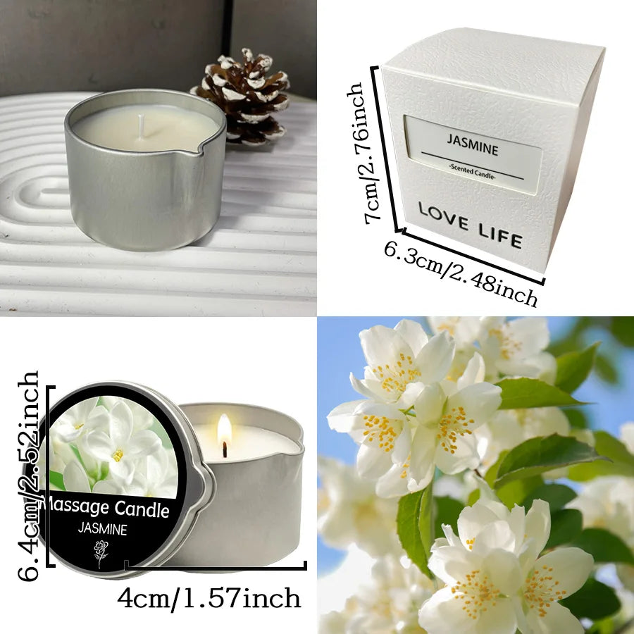 Sensual Ritual Massage Candle — Essential Oil Blend, Melts into Warm Oil