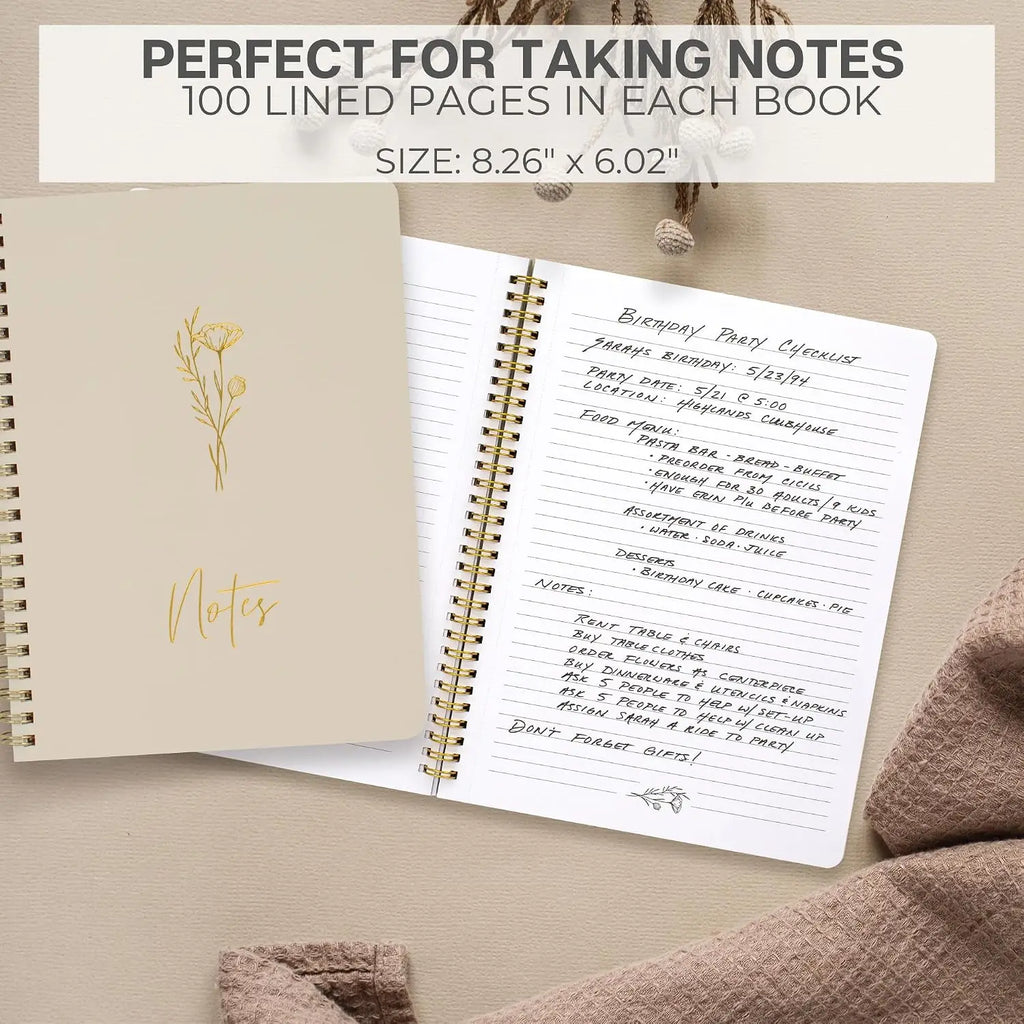 Manifestation Journal Set — 3 Aesthetic Spiral Notebooks for Intentions & Growth