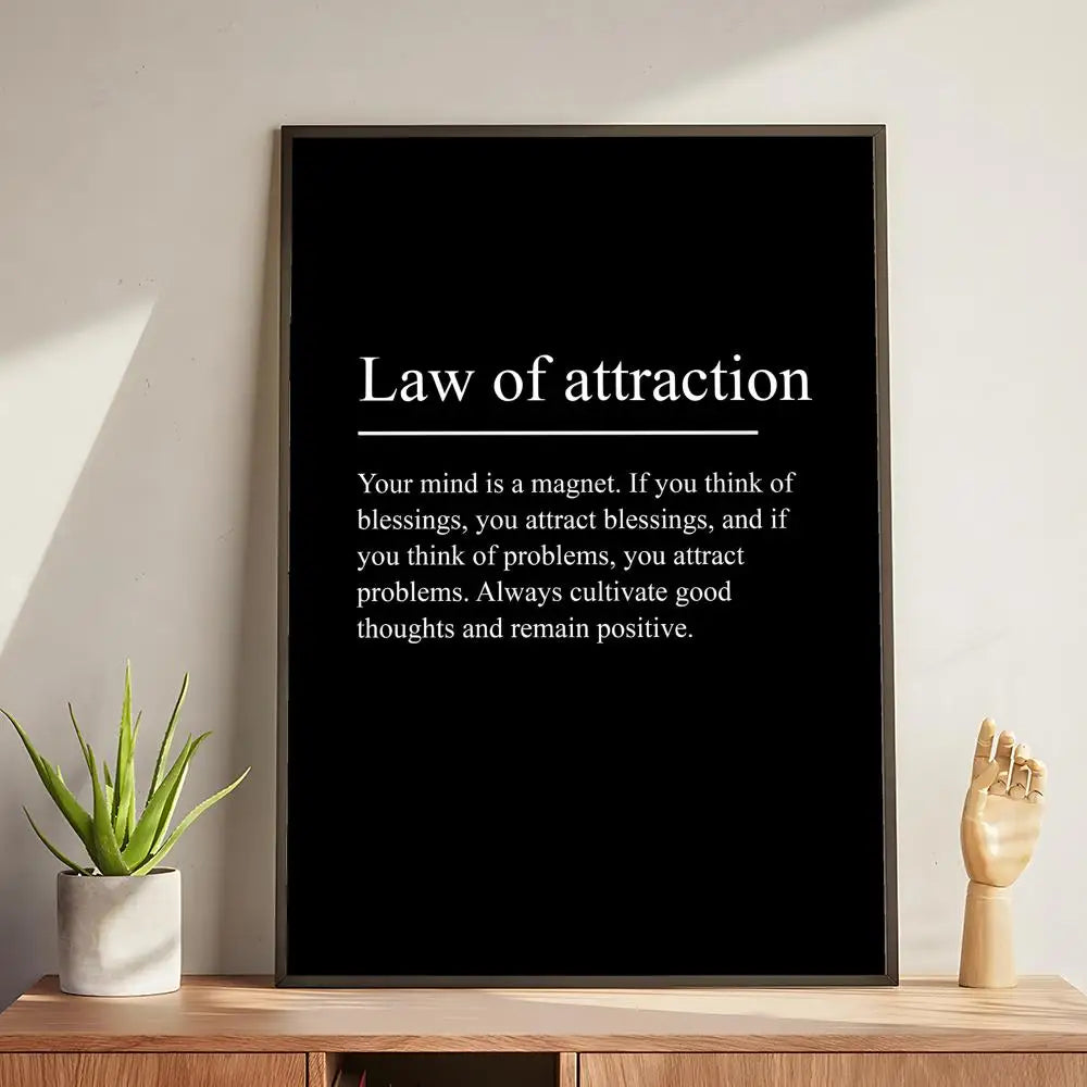 Intentional Living Wall Art — Motivational Poster for Home & Sacred Spaces