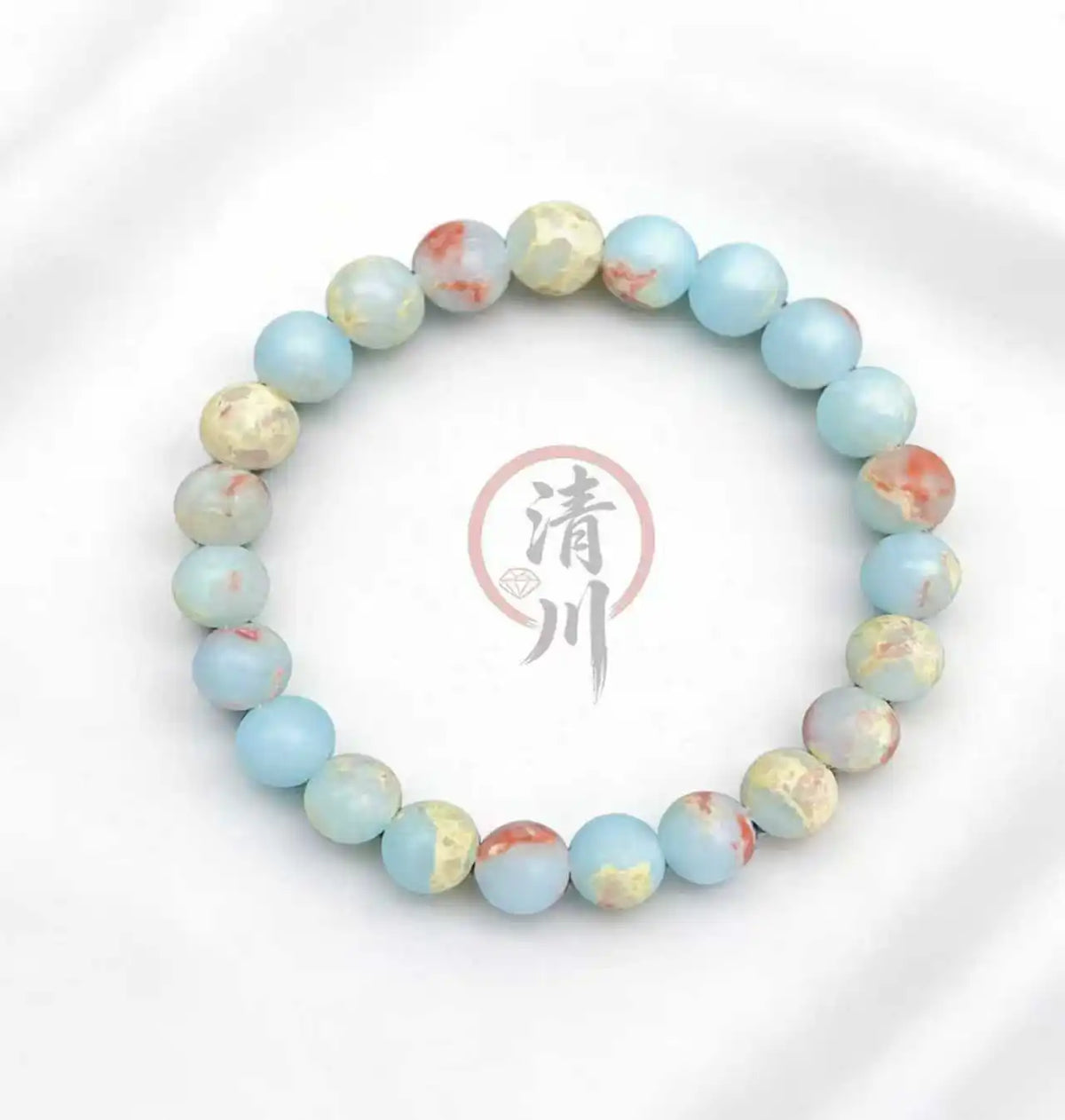Halo Quartz & Ocean Stone Bracelet — Clarity & Calm Stack