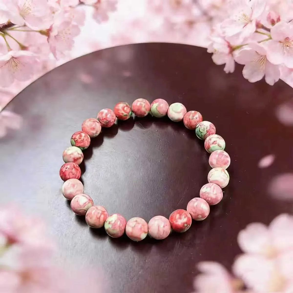 Rose Quartz & Jasper Beaded Bracelet — Love & Friendship Stack