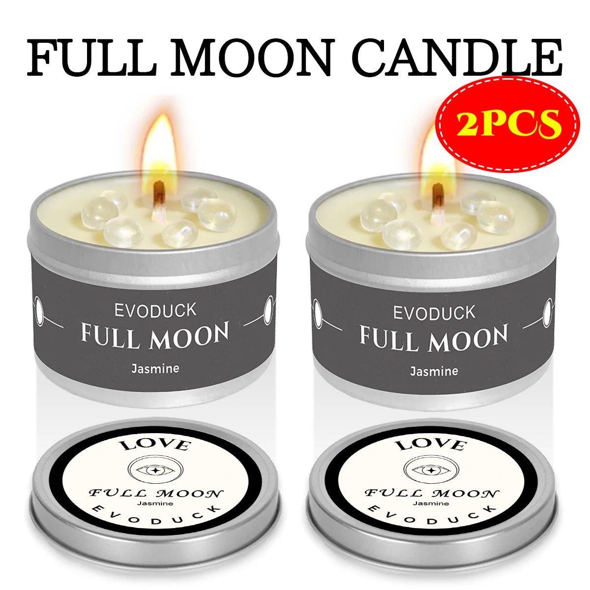 New Moon Manifestation Candle — White Sage & Law of Attraction