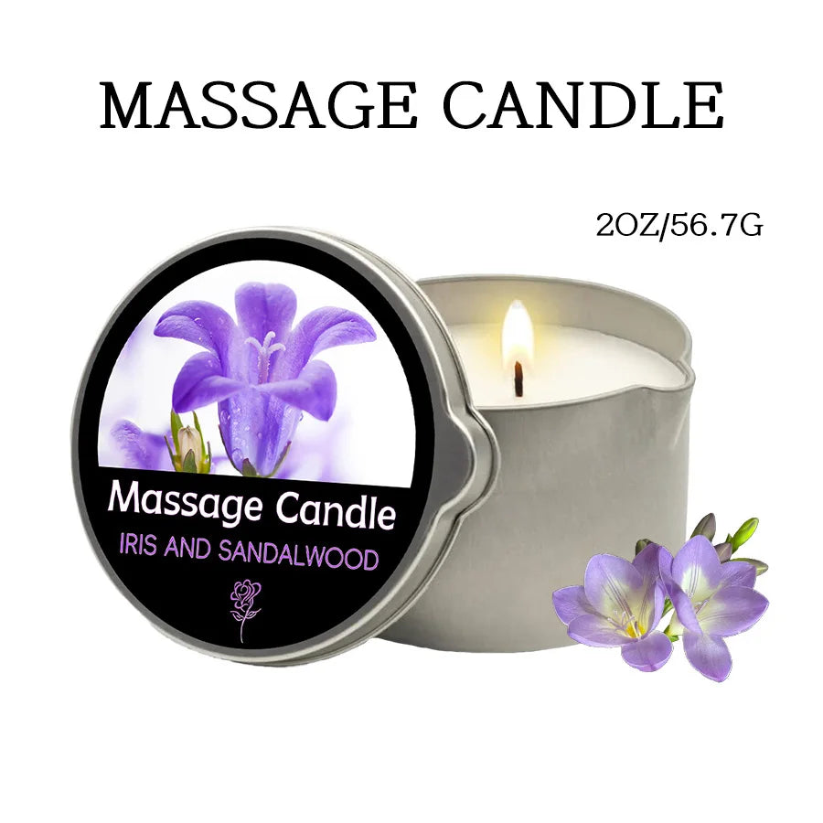 Sensual Ritual Massage Candle — Essential Oil Blend, Melts into Warm Oil
