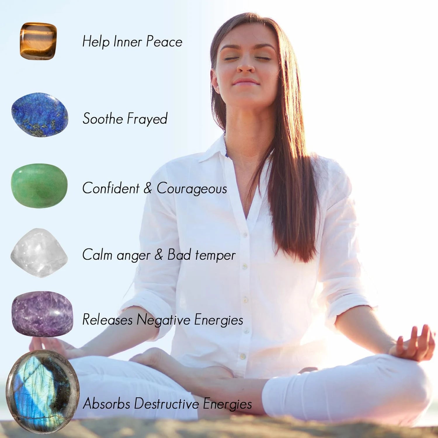 Healing Crystals & Stones Set — Abundance, Protection & Spiritual Growth
