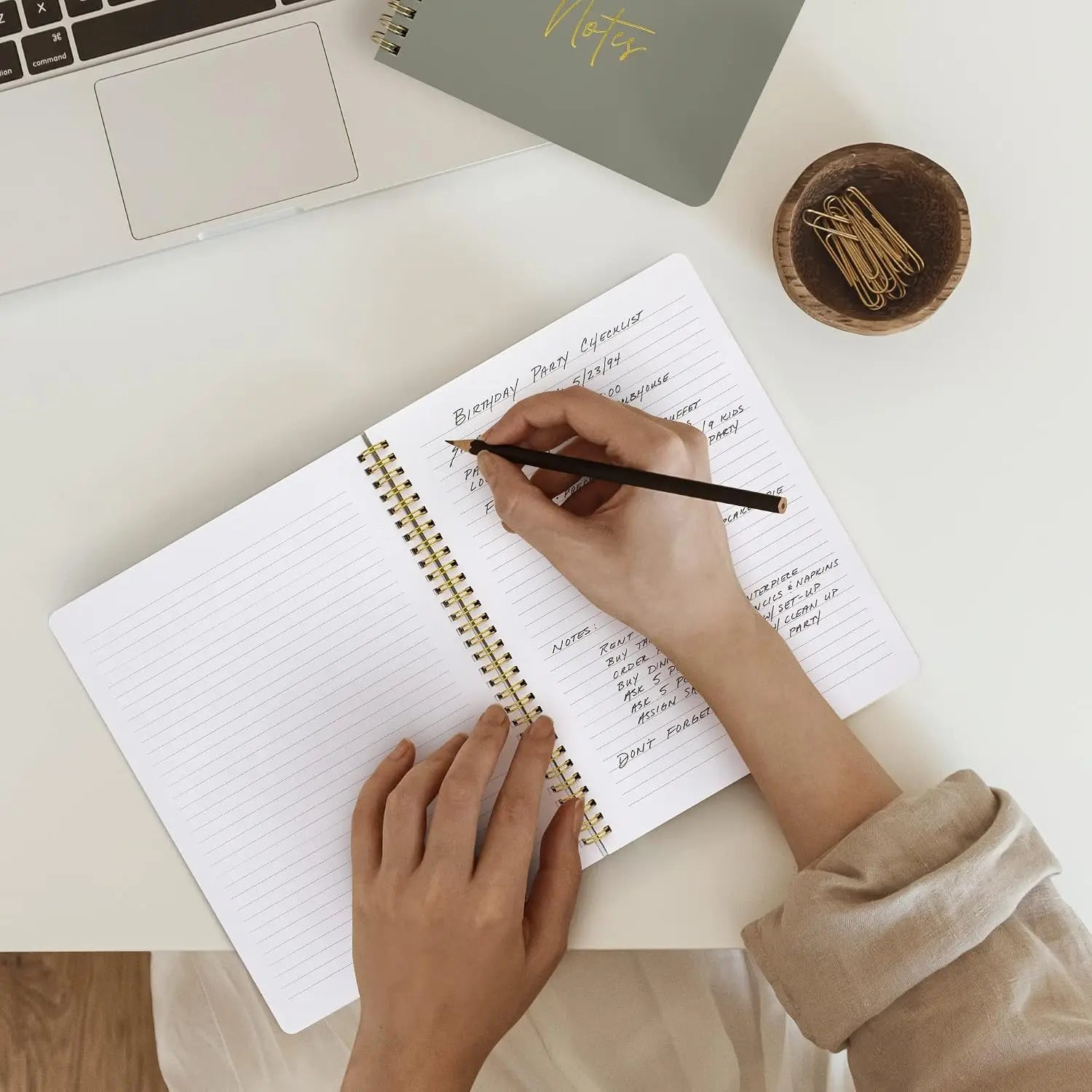 Manifestation Journal Set — 3 Aesthetic Spiral Notebooks for Intentions & Growth