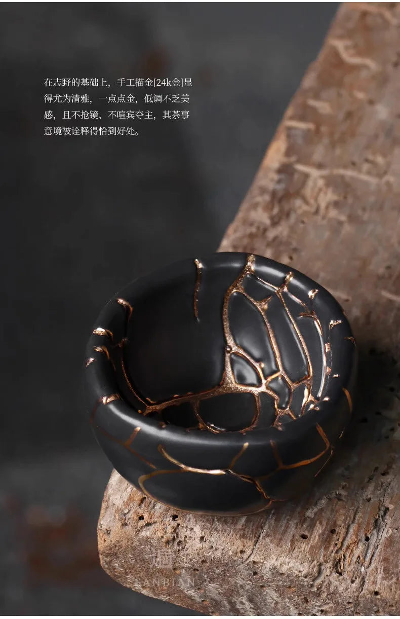 Wabi-Sabi Handmade Ceramic Tea Cup — Jingdezhen Artisan Pottery
