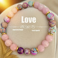 Rose Quartz & Jasper Beaded Bracelet — Love & Friendship Stack