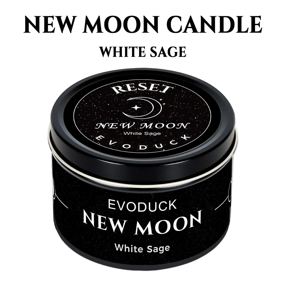 New Moon Manifestation Candle — White Sage & Law of Attraction