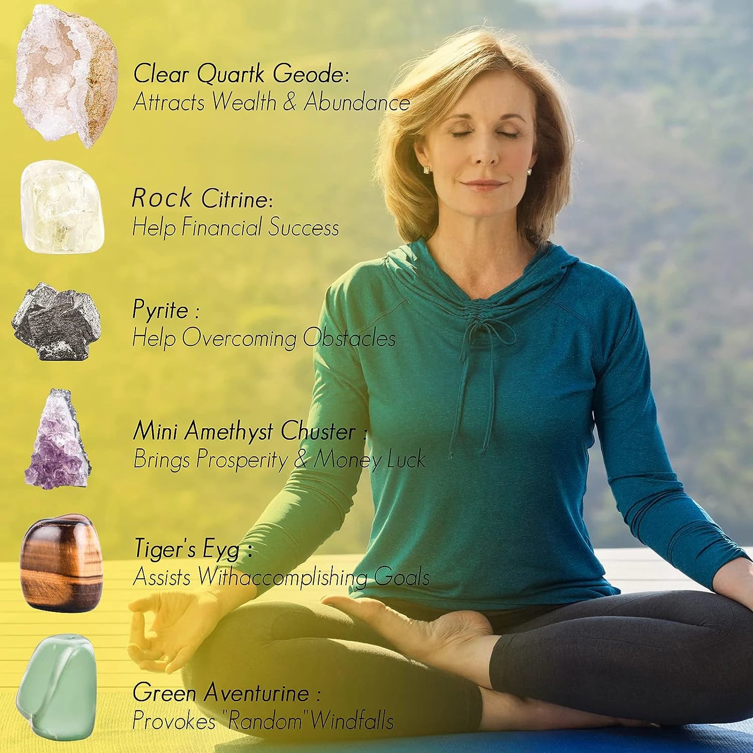 Healing Crystals & Stones Set — Abundance, Protection & Spiritual Growth