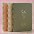 Manifestation Journal Set — 3 Aesthetic Spiral Notebooks for Intentions & Growth
