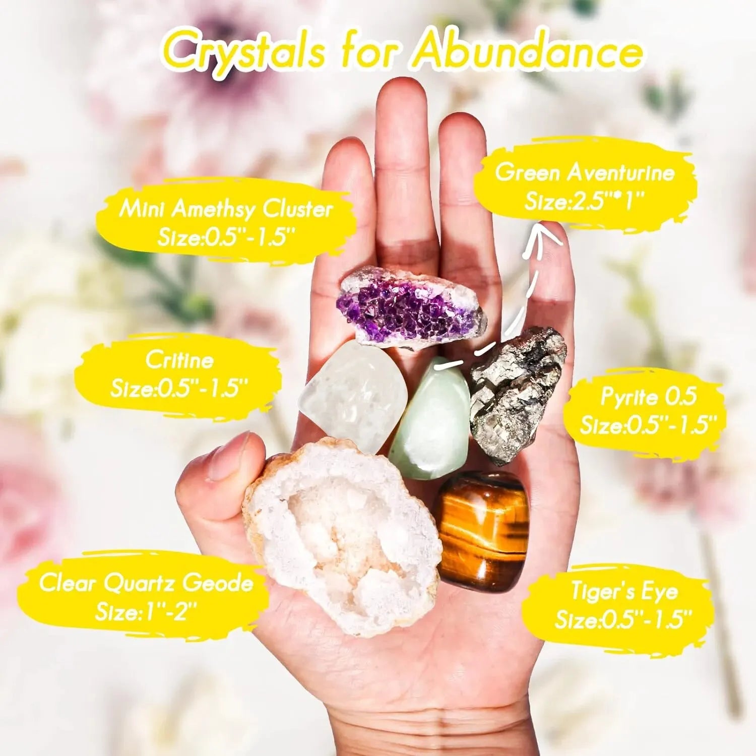 Healing Crystals & Stones Set — Abundance, Protection & Spiritual Growth