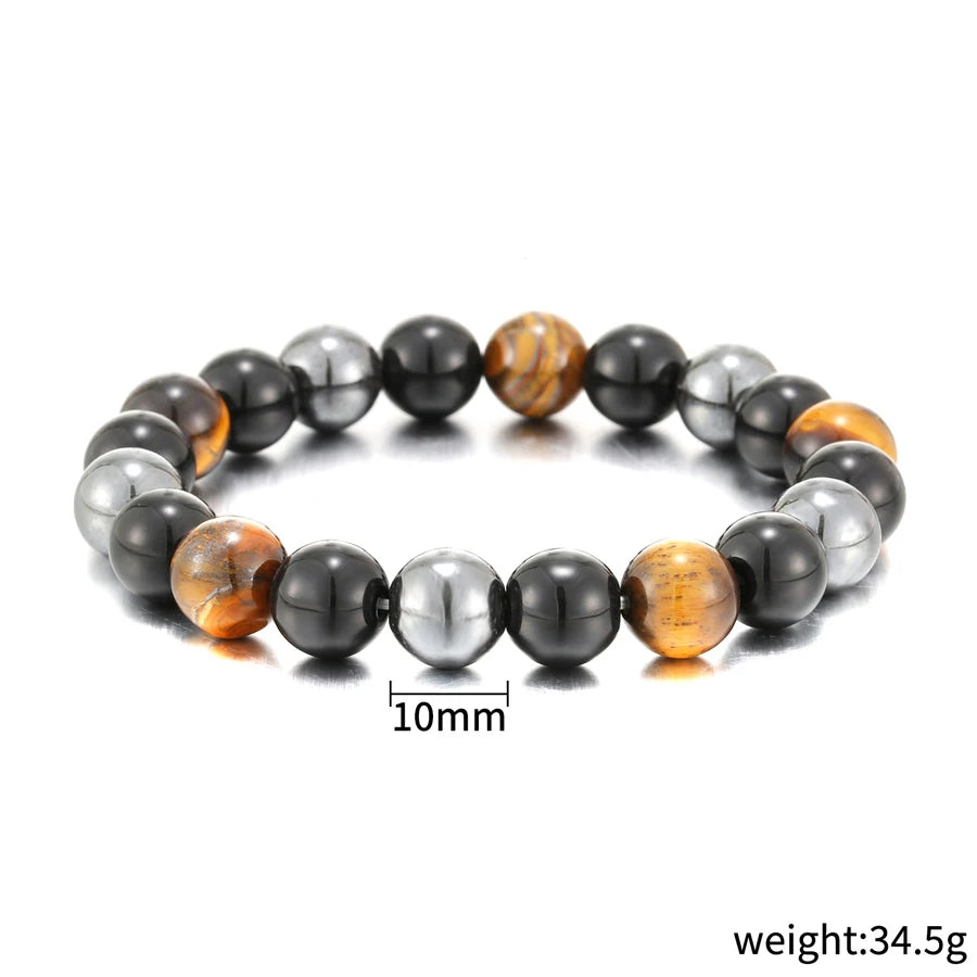 Obsidian & Tiger Eye Protection Bracelet — Grounding Energy Stack
