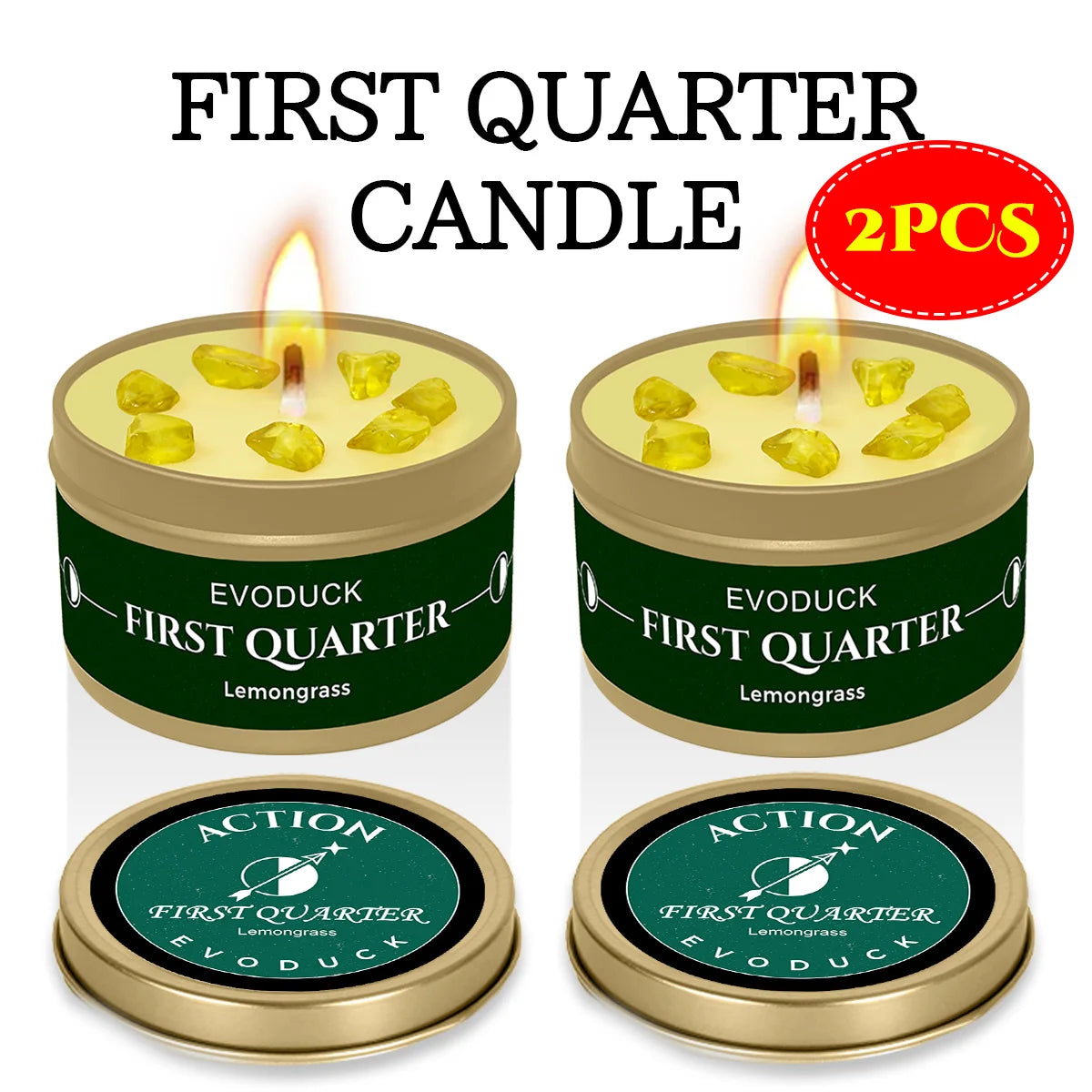 New Moon Manifestation Candle — White Sage & Law of Attraction
