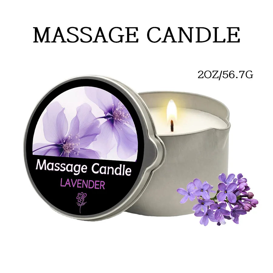 Sensual Ritual Massage Candle — Essential Oil Blend, Melts into Warm Oil
