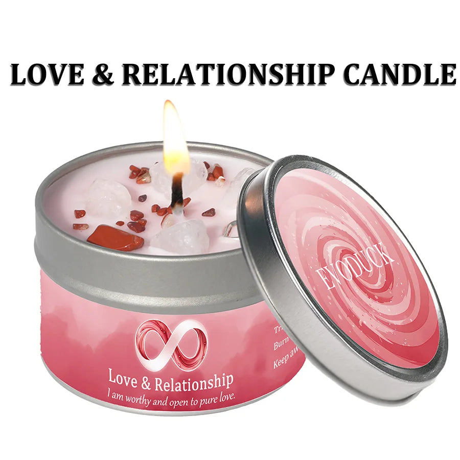 Patchouli & Cinnamon Abundance Candle — Crystal Aromatherapy