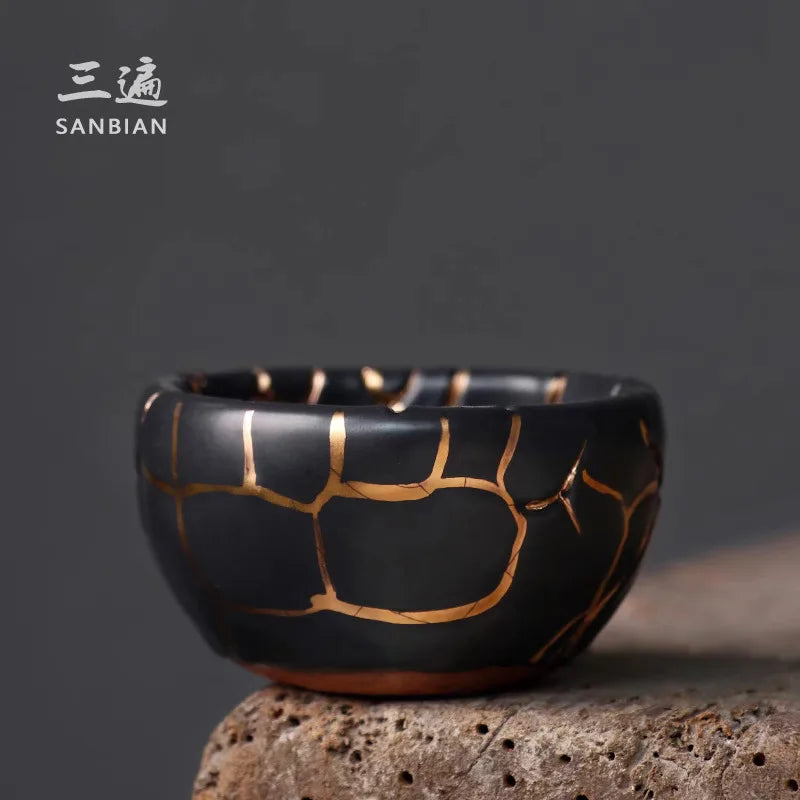 Wabi-Sabi Handmade Ceramic Tea Cup — Jingdezhen Artisan Pottery